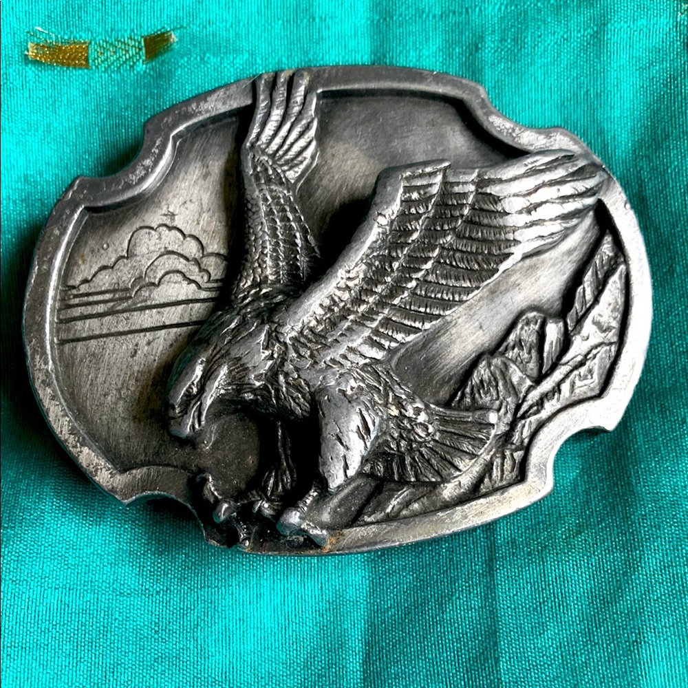 Siskiyou pewter Eagle belt buckle vintage 80s